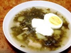 Щавелевый суп вкусный рецепт